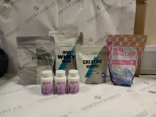 ASSORTMENT OF PROTEIN, CREATINE, COLLAGEN PEPTIDE, KETO 