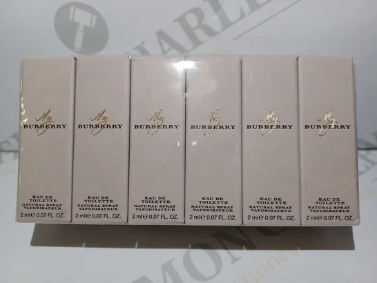 LOT OF APPROX 12 X 2ML BURBERRY MY BURBERRY EAU DE TOILETTE SAMPLES