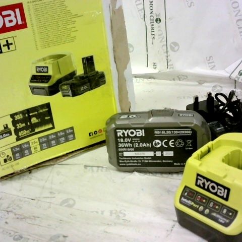 RYOBI RC18120-120 18V ONE+ LITHIUM+ 2.0AH BATTERY AND CHARGER