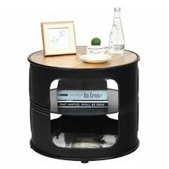 BOXED COSTWAY 3-TIER ROUND END TABLE WITH STORAGE SHELVES FOR LIVING ROOM