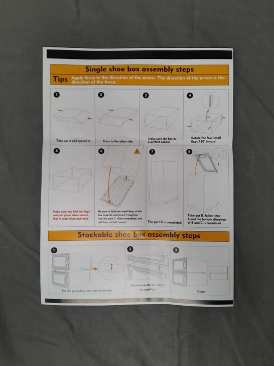 BOXED UNBRANDED STACKABLE SHOE BOX IN WHITE