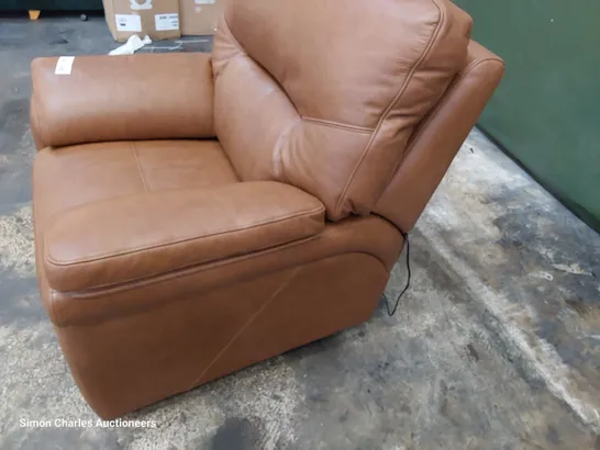 QUALITY BRITISH DESIGNER G PLAN WASHINGTON POWER RECLINING EASY CHAIR DALLAS TAN LEATHER 