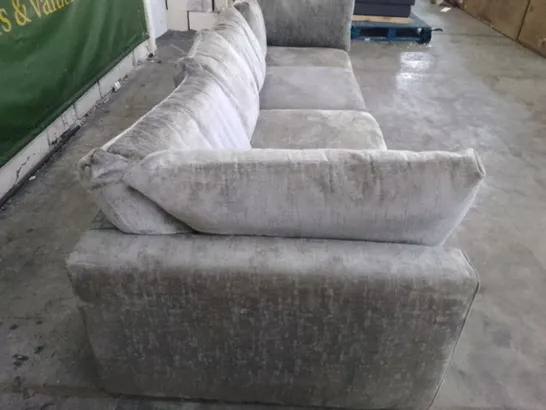 QUALITY DESIGNER 2PCS 4 SEATER SOFA - GREY FABRIC 