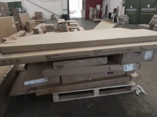 PALLET OF ASSORTED FLAT PACK FURNITURE PARTS 