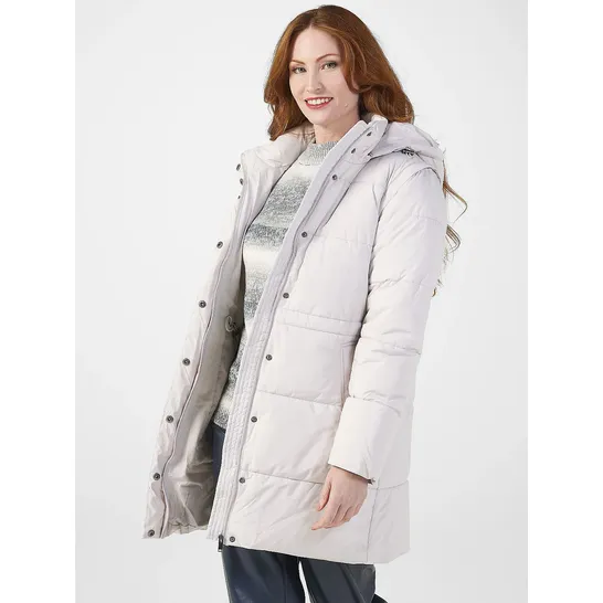 CENTIGRADE PADDED COAT IN STONE SIZE XS