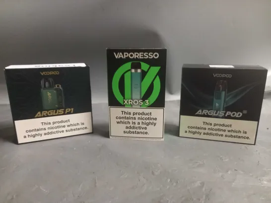 APPROXIMATELY 20 BOXED E-CIGARETTES TO INCLUDE VAPORESSO, VOOPOO 