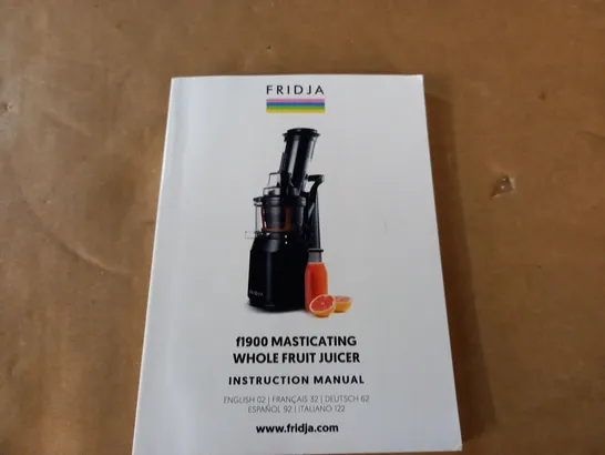 FRIDJA F1900 MASTICATING WHOLE FRUIT JUICER