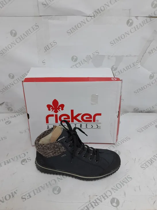 BOXED RIEKER WATER RESISTANT BOOT BLACK SIZE 6