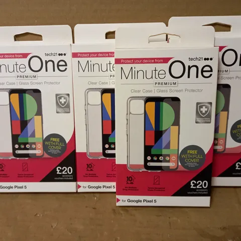 LOT OF 4 MINUTE ONE CLEAR CASES FOR GOOGLE PIXEL 5