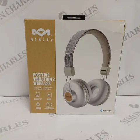 BOXED AND SEALED HOUSE OF MARLEY POSITIVE VIBRATIONS 2 WIRELESS BLUETOOTH HEADPHONES