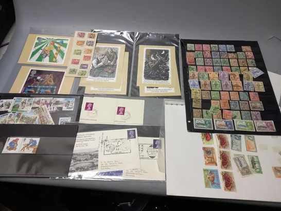 LARGE QUANTITY OF ASSORTED STAMPS FROM VARIOUS PLACES/YEARS