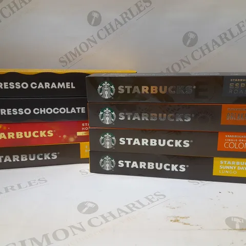 LOT OF 6 ASSORTED PACKS OF COFFEE PODS TO INCLUDE STARBUCKS BREAKFAST BLEND, ESPRESSO ROAST, BLONDE ESPRESSO, ETC