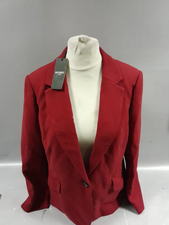 HOBBS ONE BUTTON SUKI JACKET SIZE 16