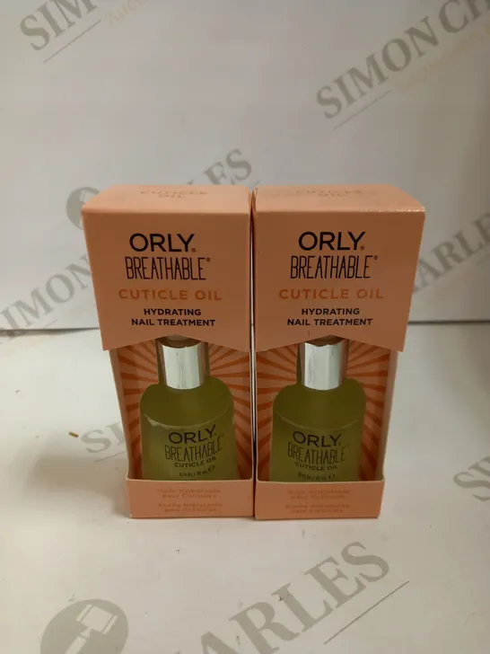 LOT OF 2 ORLY BREATHABLE® CUTICLE OIL 18ML