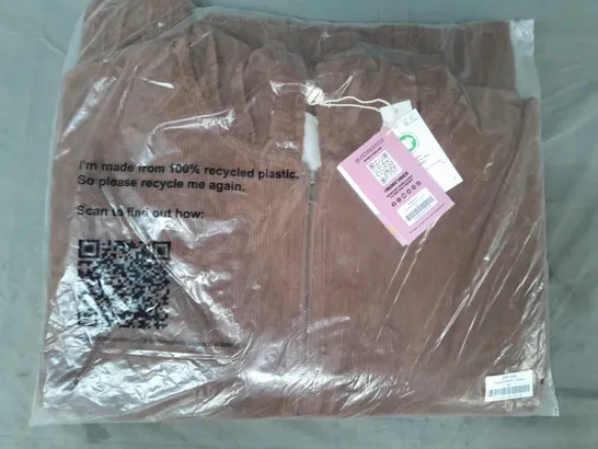 LUCY & YAK ORGANIC CORDUROY WESLEY JACKET IN CHESTNUT SIZE 2XL