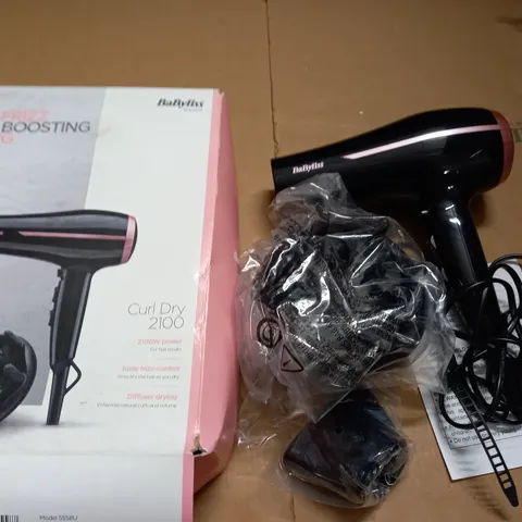 BOXED BABYLISS CURL DRY 2100 HAIRDRYER