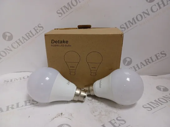 TWO DETAKE RGBW LED BULBS 