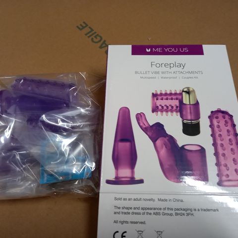 BOXED FOREPLAY BULLET VIBE WITH ATTACHMENTS