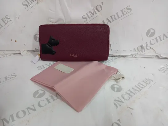 RADLEY LONDON LEATHER PURSE IN RED WITH PINK POUCH