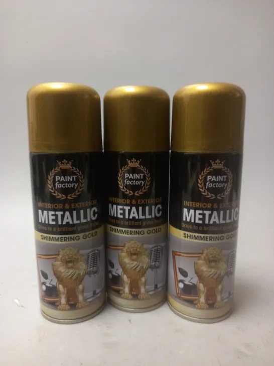 BOX OF 24 PAINT FACTORY INTERIOR AND EXTERIOR METALLIC - SHIMMERING GOLD 