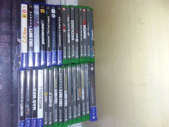 LOT OF APPROXIMATELY 30 XBOX ONE & PLAYSTATION 4 GAMES