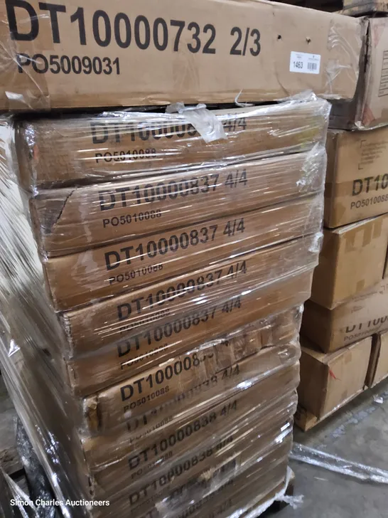 PALLET OF DININD TABLE PARTS INCLUDING, 5 × DT837 BOX 4, 8 × DT838 BOX 4 & 4 × DT747 BOX2