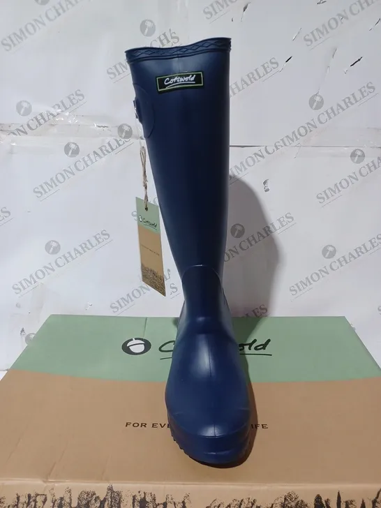 COTSWOLD SANDRINGHAM NAVY WELLIES - SIZE 6