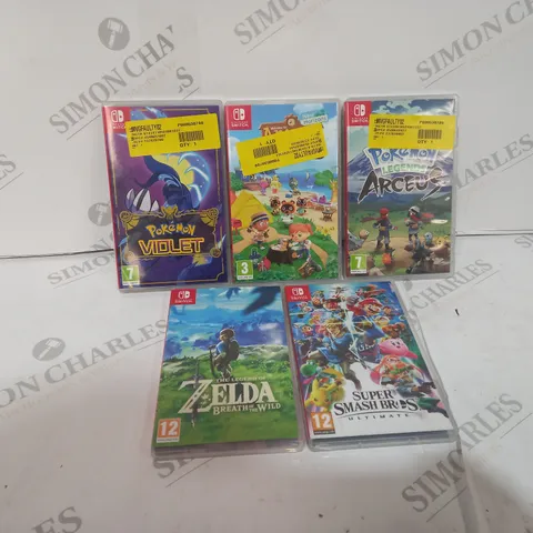 5 ASSORTED NINTENDO SWITCH GAMES 