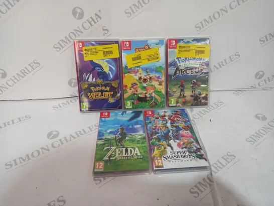 5 ASSORTED NINTENDO SWITCH GAMES 