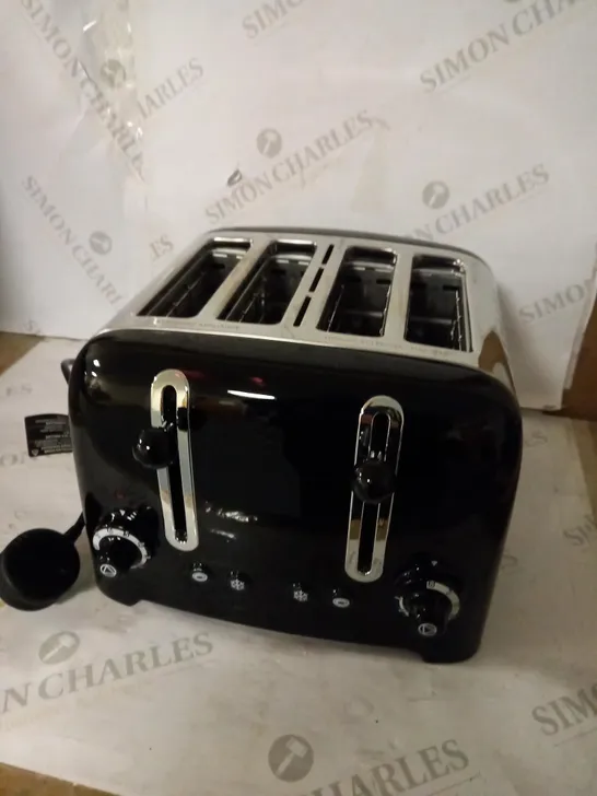 DUALIT 46205 4 SLOT LITE TOASTER IN BLACK FINISH