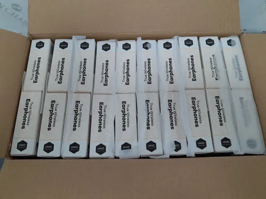 LOT OF 80 BOXED BRAND NEW TRUE WIRELESS EARPHONES - TORT