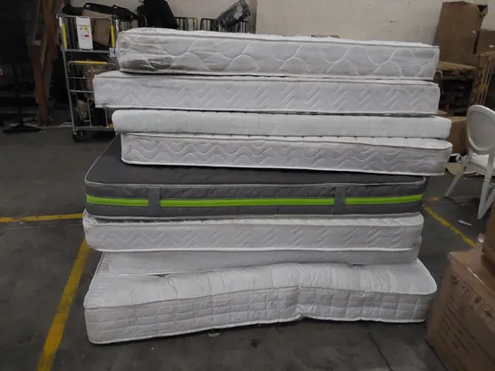 STACK TO CONTAIN APPROX 8 X ASSORTED MATTRESSES. SIZES, BRANDS AND CONDITIONS VARY