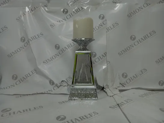 BOXED JULIEN MACDONALD FLAMELESS SWIRLING GLITTER CHRISTMAS TREE CANDLE HOLDER