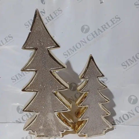 BOXED JULIEN MACDONALD SET OF 2 GLITTER TREES 