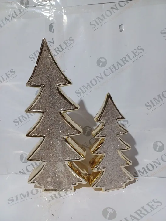 BOXED JULIEN MACDONALD SET OF 2 GLITTER TREES 