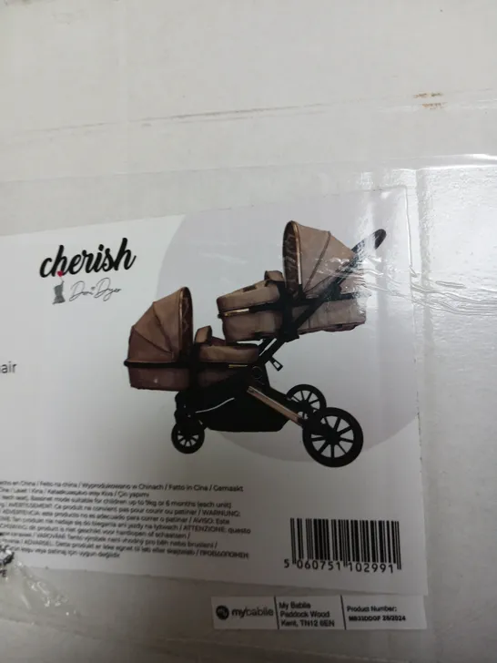 MY BABIIE MB33 TANDEM PUSHCHAIR DANI DYER - BEIGE -  COLLECTION ONLY RRP £449.99