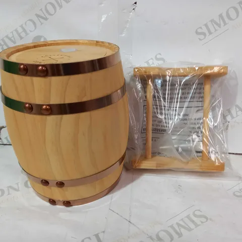 REFINERY WOOD WHISKEY BARREL DRINK DISPENSER