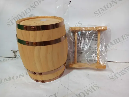 REFINERY WOOD WHISKEY BARREL DRINK DISPENSER