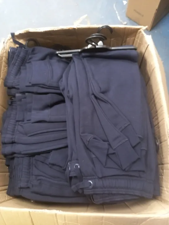 APPROXIMATELY 100 PAIRS OF CHILDREN'S JOGGERS DARK BLUE VARIOUS SIZES