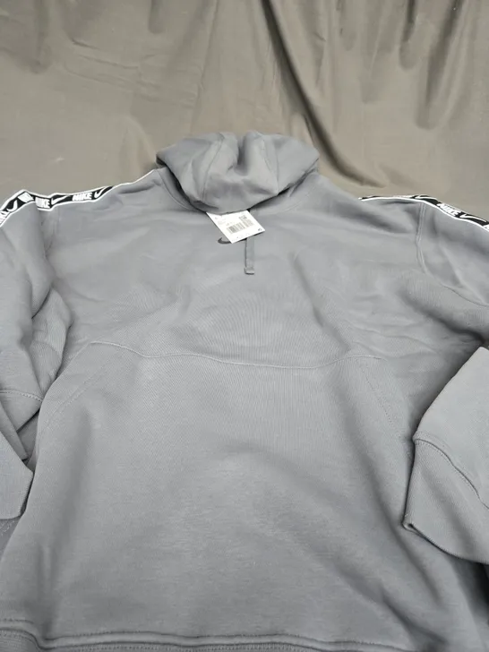 NIKE TAPE FLEECE HOODIE IN GREY - XXL