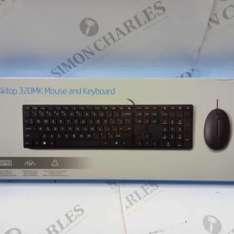 BOXED HP WIRED DESKTOP 320MK MOUSE AND KEYBOARD