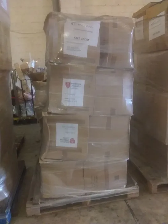 PALLET OF APPROXIMATELY 750 FACE MASK VISORS