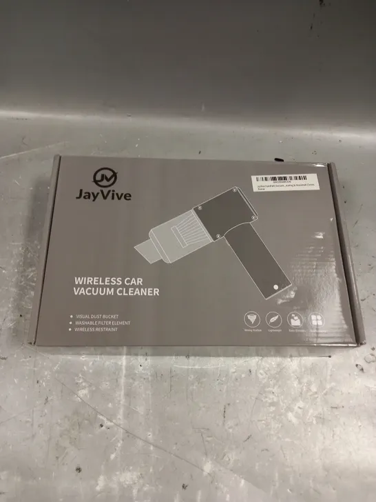 BOXED JAYVIVE WIRELESS CAR VACUUM CLEANER