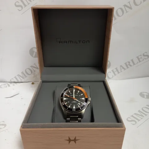 HAMILTON MENS KHAKI BLACK SCUBA AUTOMATIC WATCH 