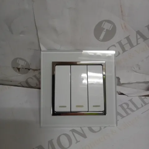 RETROTOUCH LIGHT SWITCH, WHITE GLASS