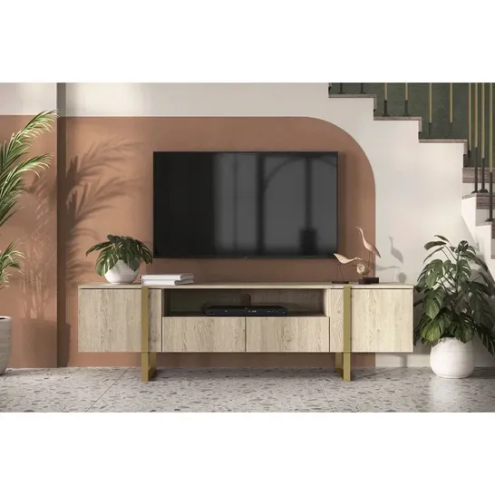 BOXED ALEXANDYR TV STAND FOR TVS UP TO 50" - LIGHT GREY (4 BOXES)