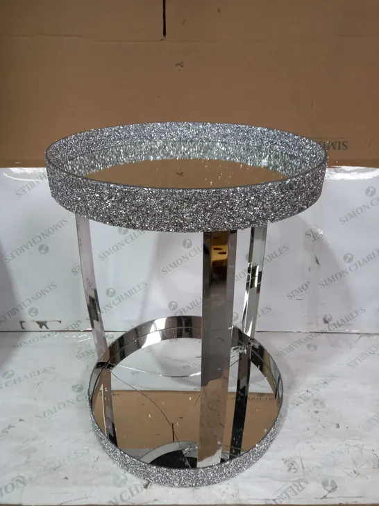 JULIEN MACDONALD ROUND CRYSTAL BAR CART - COLLECTION ONLY