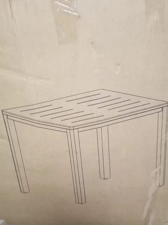 BOXED SANTORIN ALUMINIUM TABLE - OFFWHITE