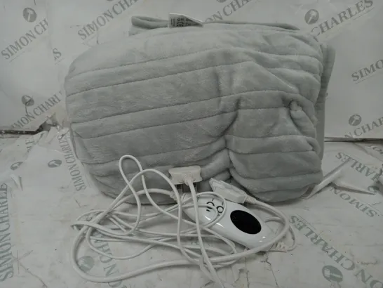 COZEE HOME HEATED BLANKET IN LIGHT GREY