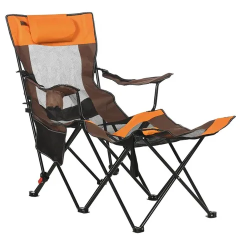 BOXED FOLDING RECLINING CAMPING CHAIR (1 BOX)